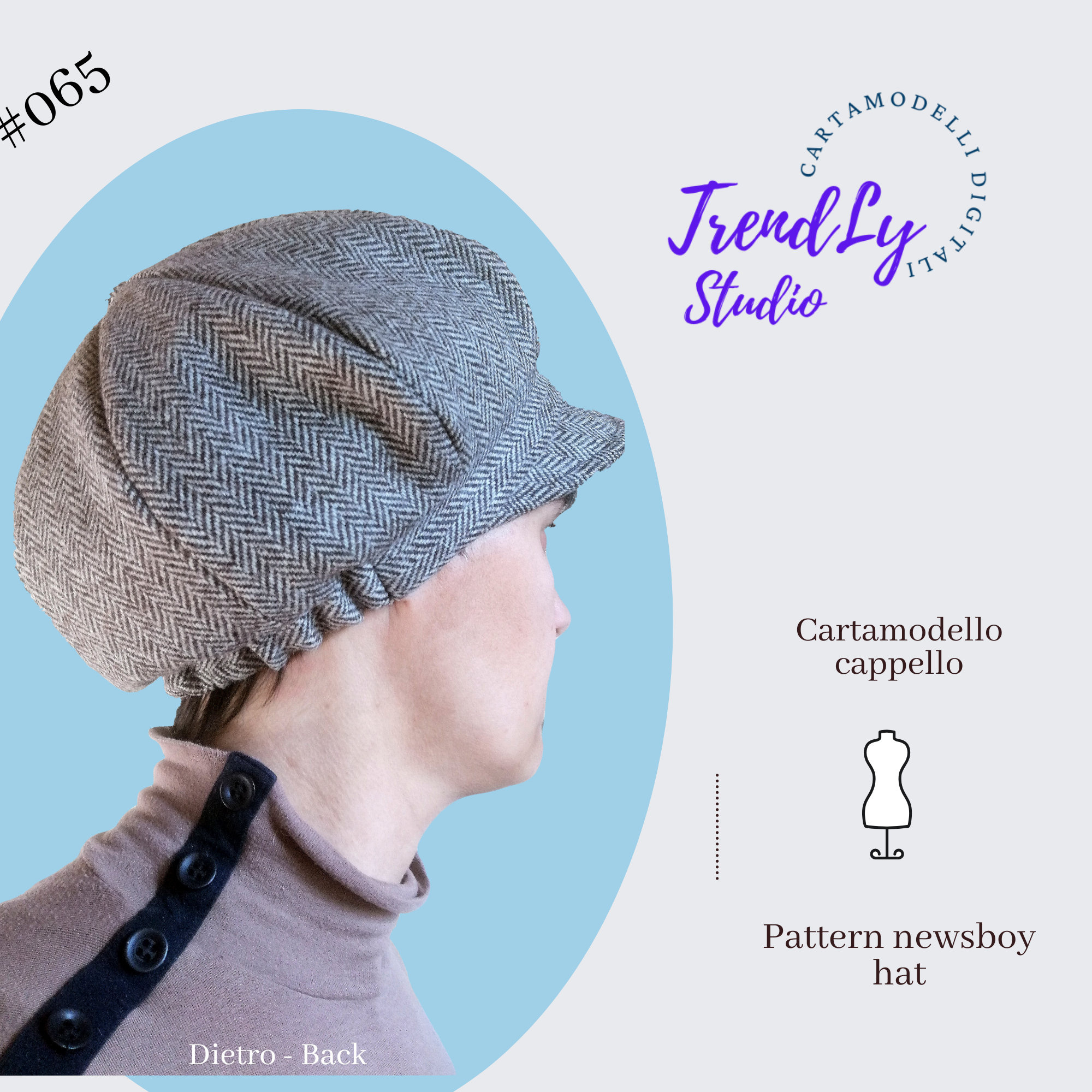 Buy Newsboy Cap Pattern 065, Pdf Instant Download, One Size pertaining to Downloadable Free Printable Newsboy Cap Pattern