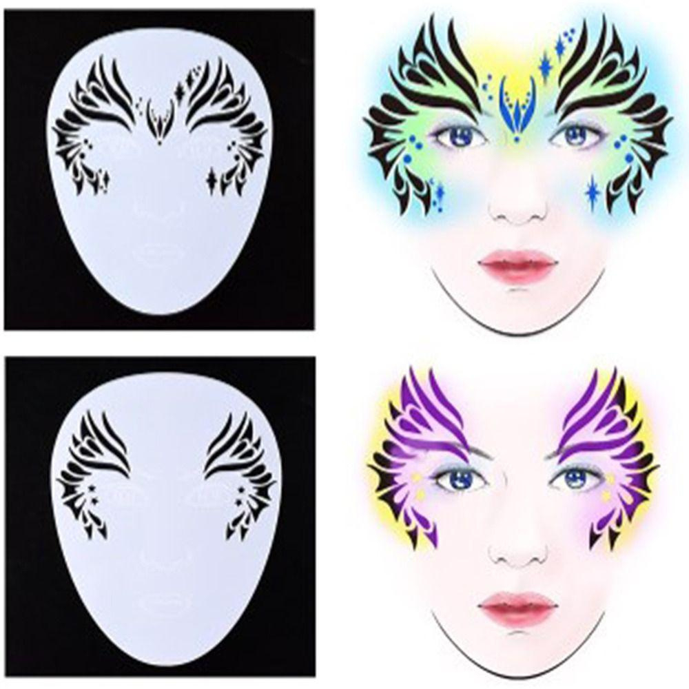 Buy White Face Paint Template Cartoon Face Tattoo Face Art Body regarding Free Face Painting Stencils Printable