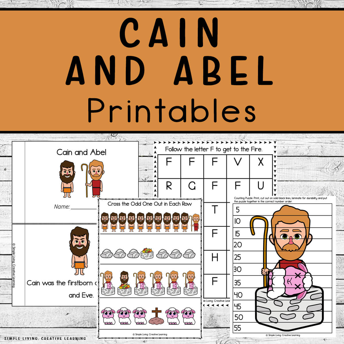 Cain And Abel Printables - Simple Living. Creative Learning with regard to Cain and Abel Printable Story