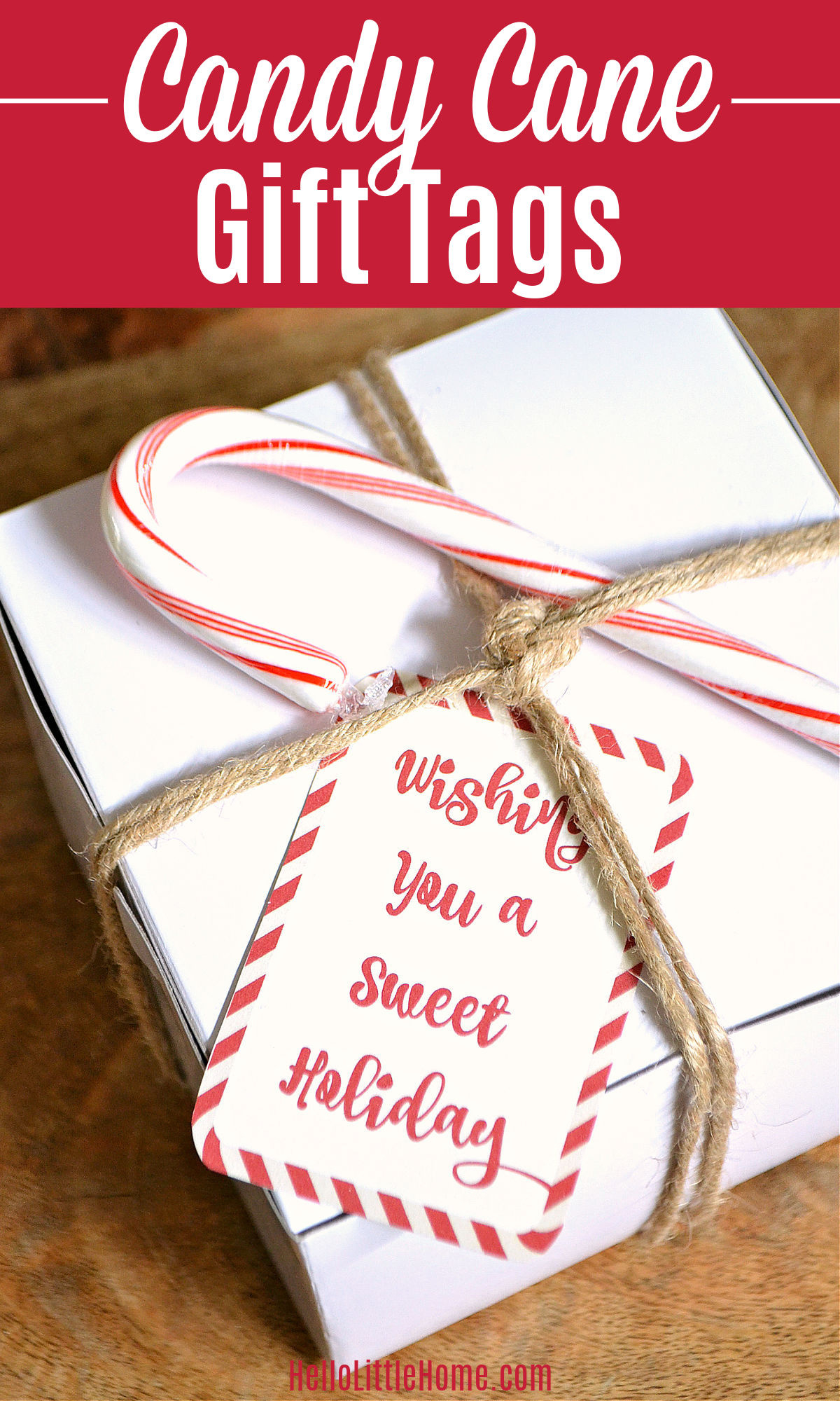 Candy Cane Gift Tags (Free Printable) | Hello Little Home regarding Candy Cane Gift Tag Free Printable