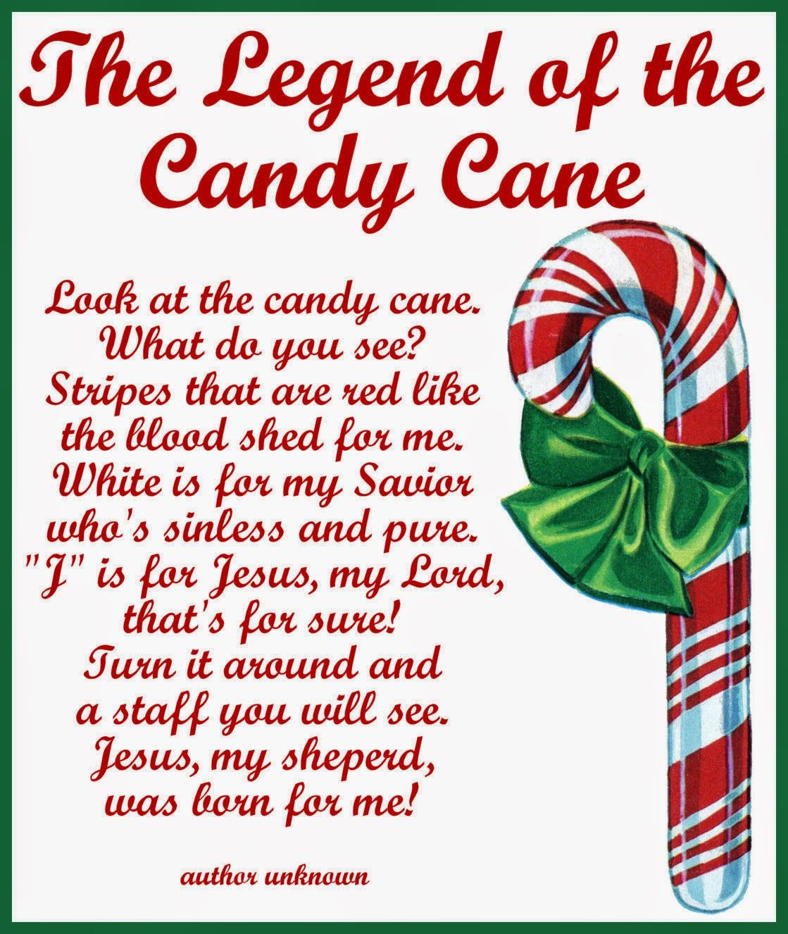 Candy Cane Legend - 8 Free Pdf Printables | Printablee in Legend Free Printable Legend of the Candy Cane Printable