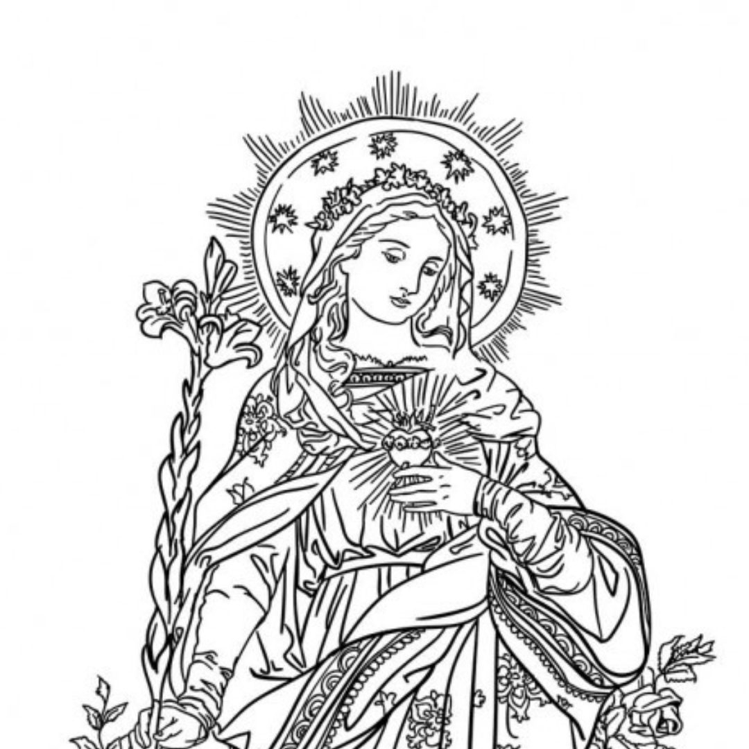 Catholic Coloring Pages And Drawing - The Catholic Homeschool throughout Free Printable Catholic Coloring Pages