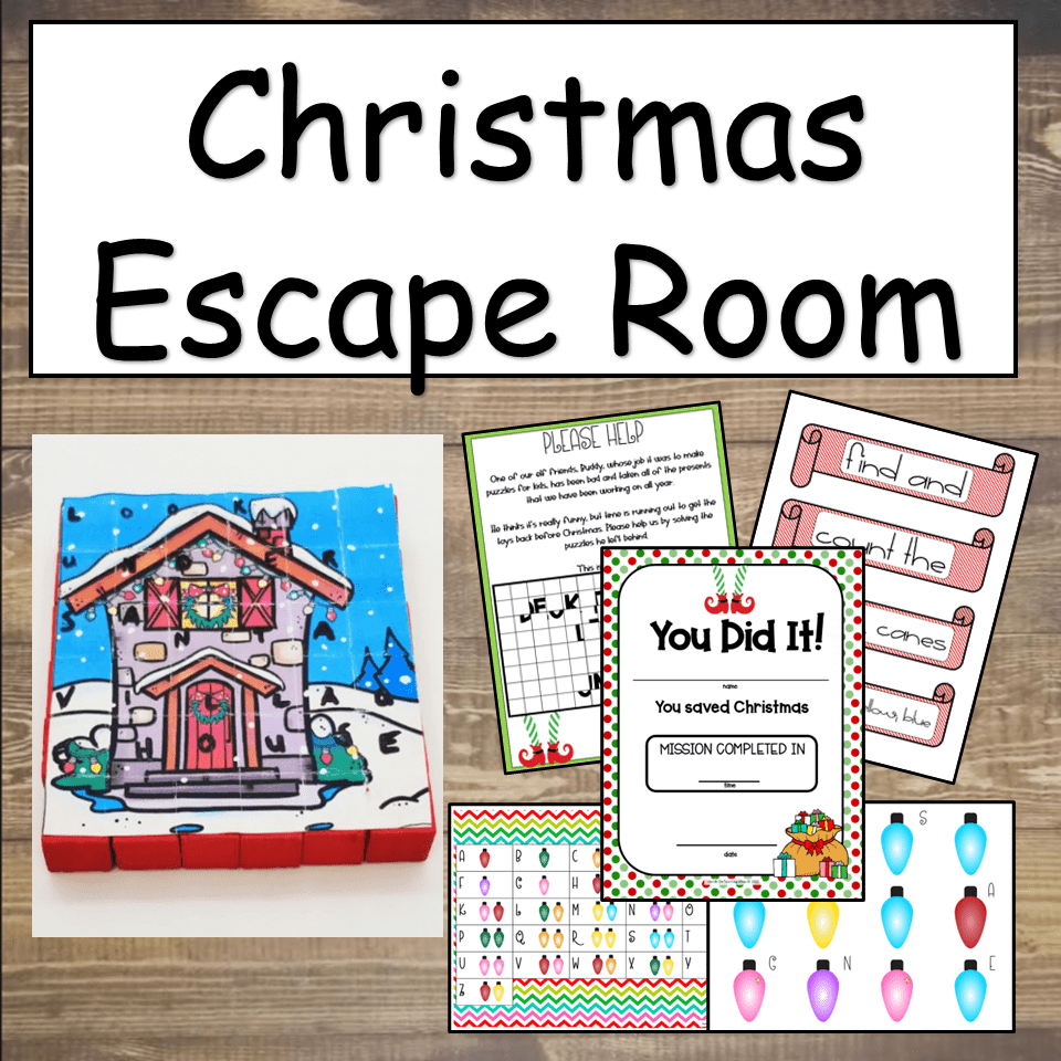 Christmas Escape Room Printables (Hands On Game) - Hands-On inside Free Christmas Escape Room Printable