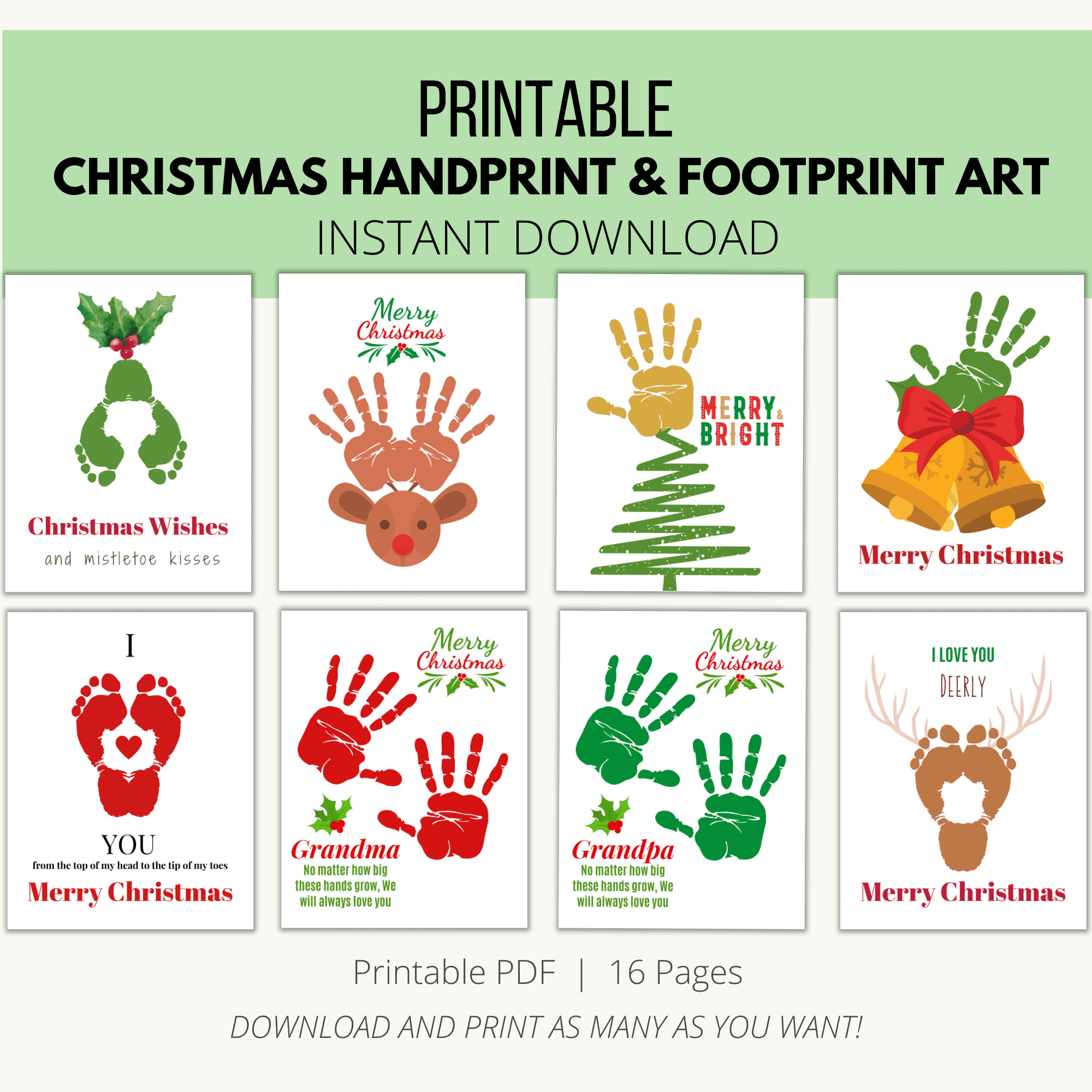 Christmas Handprint Art - A Cherished Christmas Keepsake - Add A intended for Free Christmas Handprint Printable