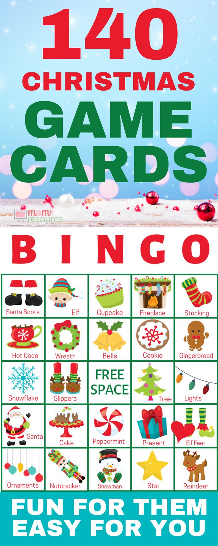 Christmas Printable Bingo Cards For Up To 140 with Free Christmas Bingo Cards For Large Groups