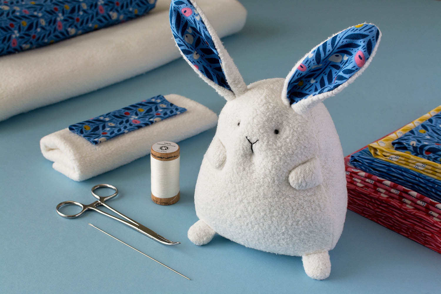 Chubby Bunny Sewing Pattern And Kits - Fluffmonger® regarding Printable Free Bunny Sewing Pattern