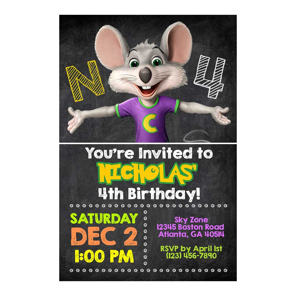 Chuck E Cheese Invitations - General Prints with regard to Free Chuck E Cheese Invitations Printable