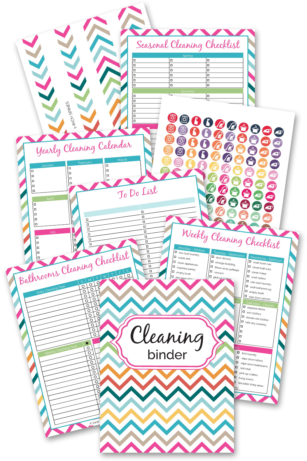 Cleaning Binder Printables - Sarah Titus inside Cleaning Binder Free Printables