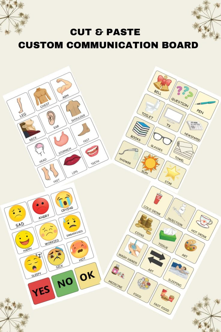 Communication Cards/Selective Mutism Communication Cards within Free Printable Non Verbal Communication Cards