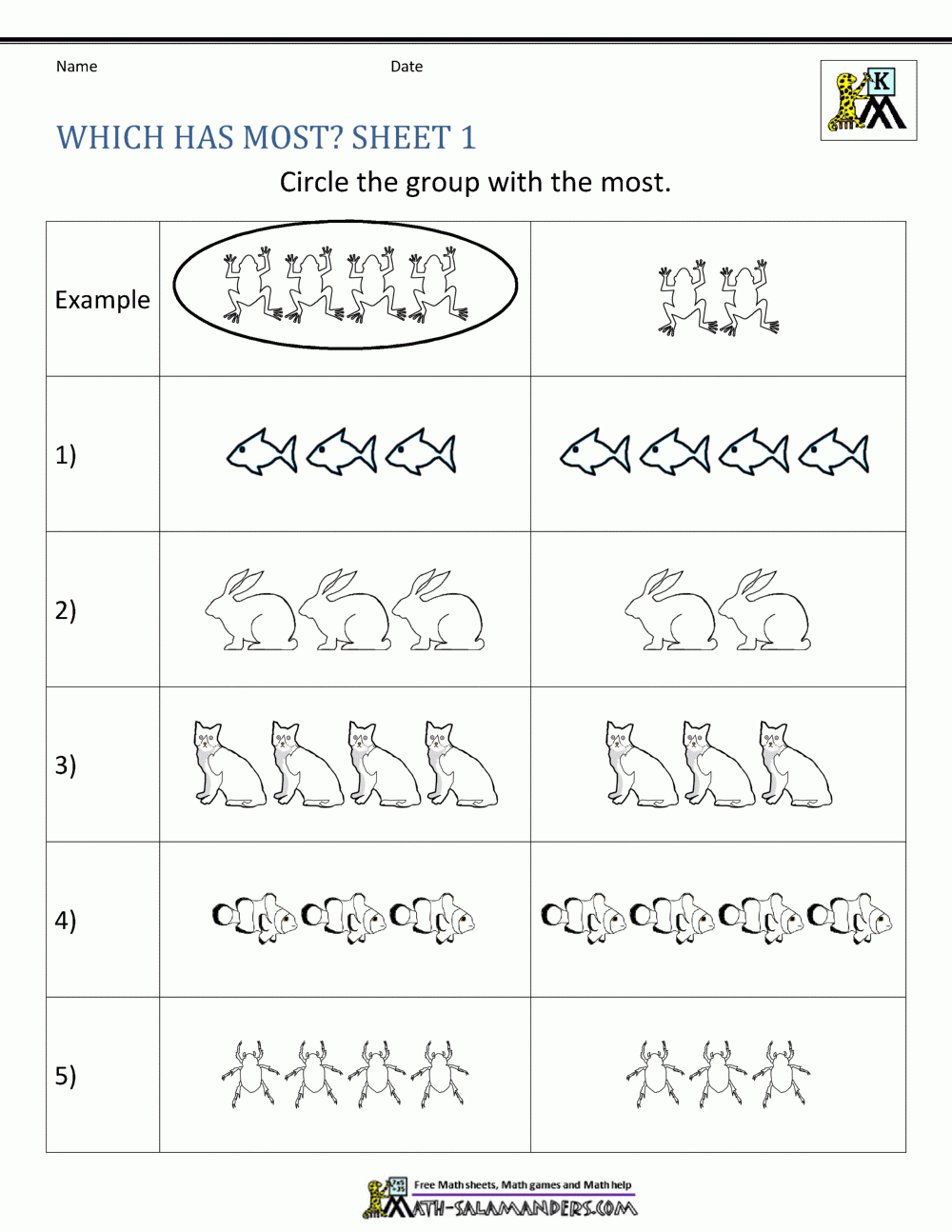 Comparing Numbers Worksheet - Comparing Numbers And Amounts Up To 10 with regard to Comparing Numbers from 1 to 10 Worksheet