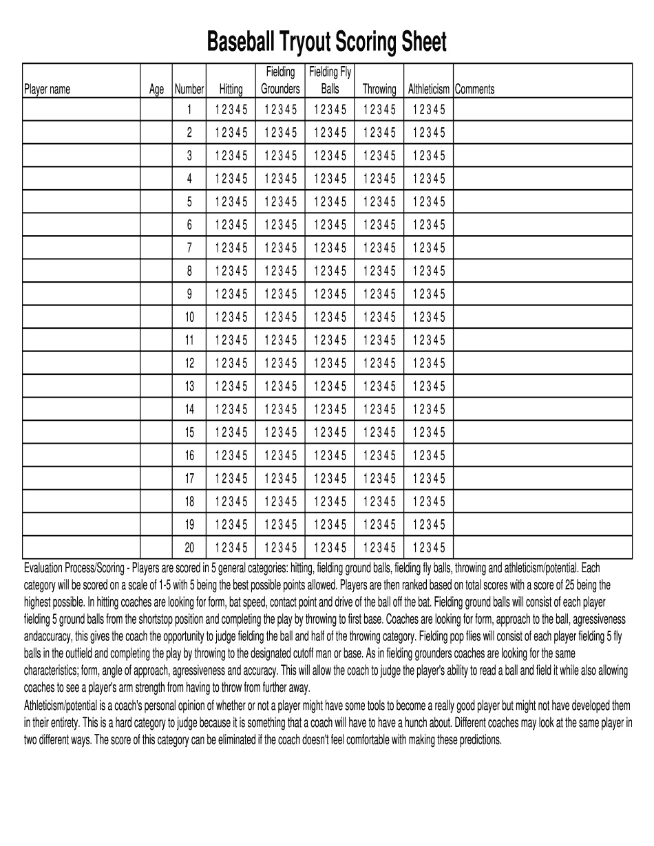 Complete Tryout Numbers Printable Online pertaining to Tryout Numbers Printable Free