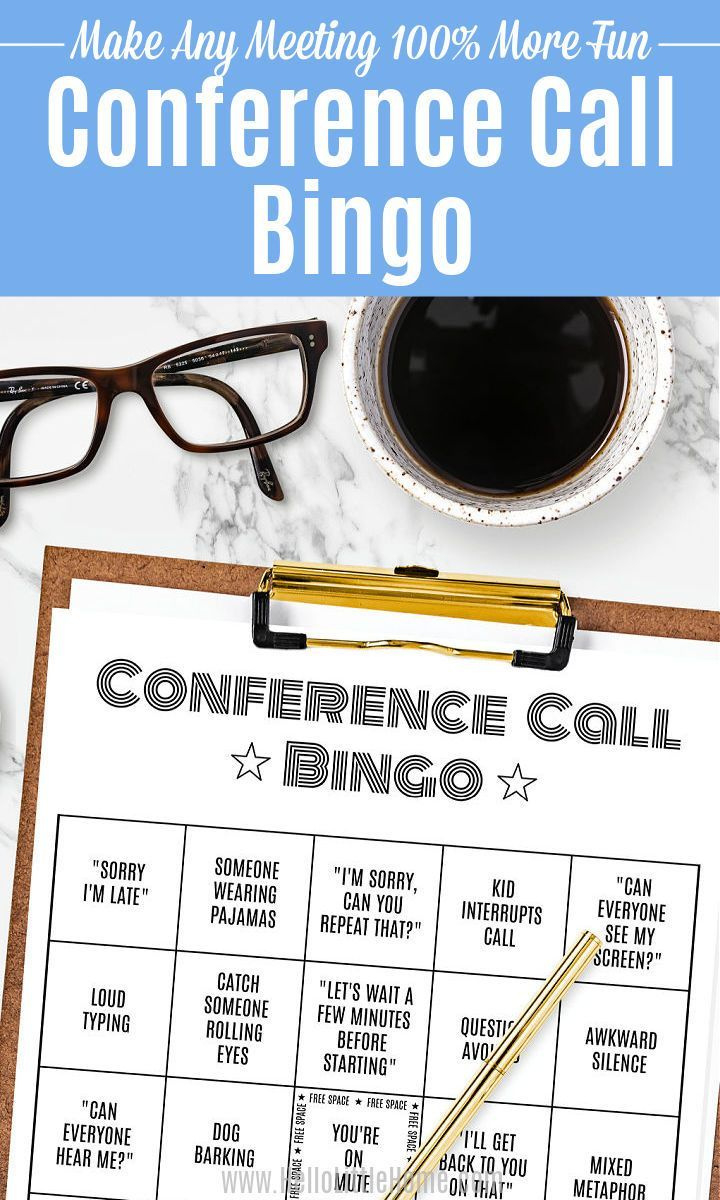 Conference Call Bingo (Free Printable) | Hello Little Home pertaining to Conference Call Bingo Cards