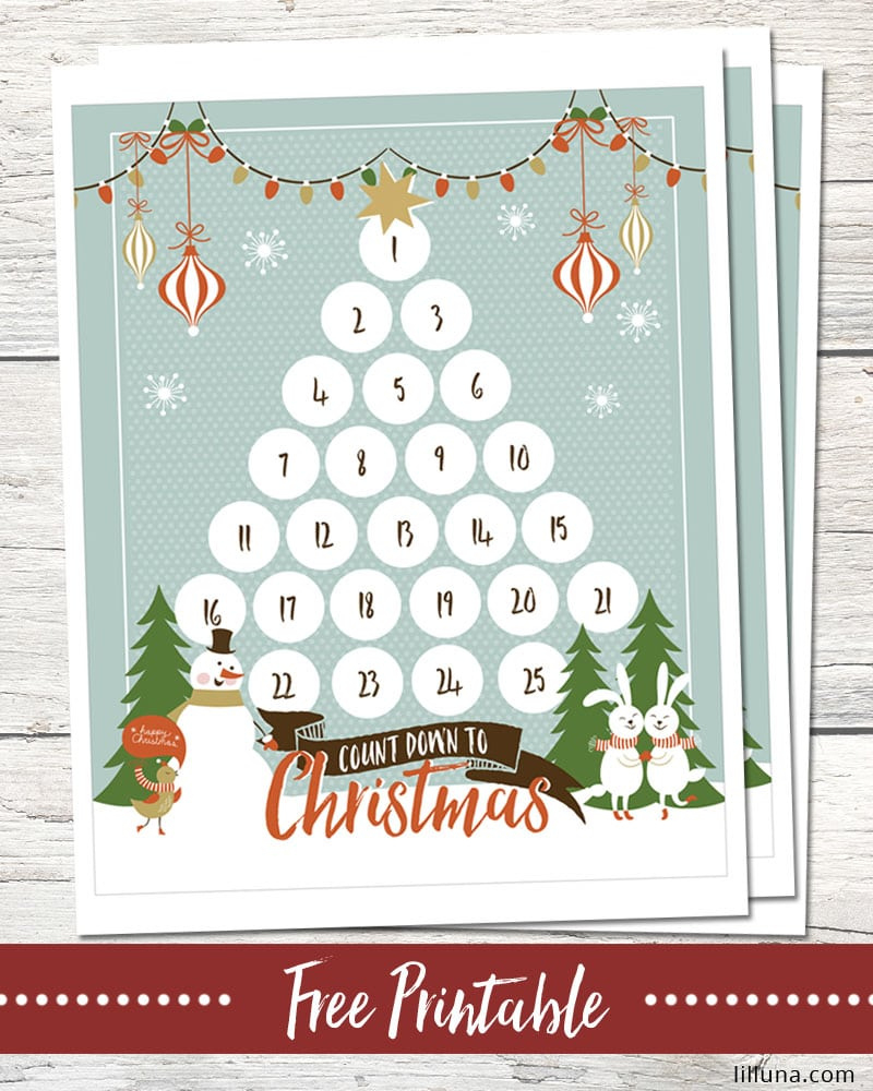 Countdown To Christmas Printable – Let&amp;#039;S Diy It All – With Kritsyn in Christmas Tree Countdown Printable