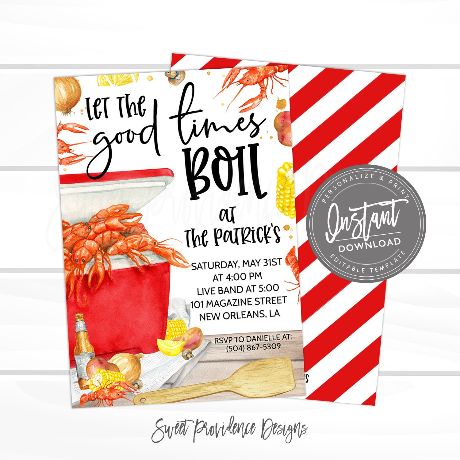 Crawfish Boil Invitation, Any Occassion Crawfish Boil Invitation intended for Free Printable Crawfish Boil Invitations