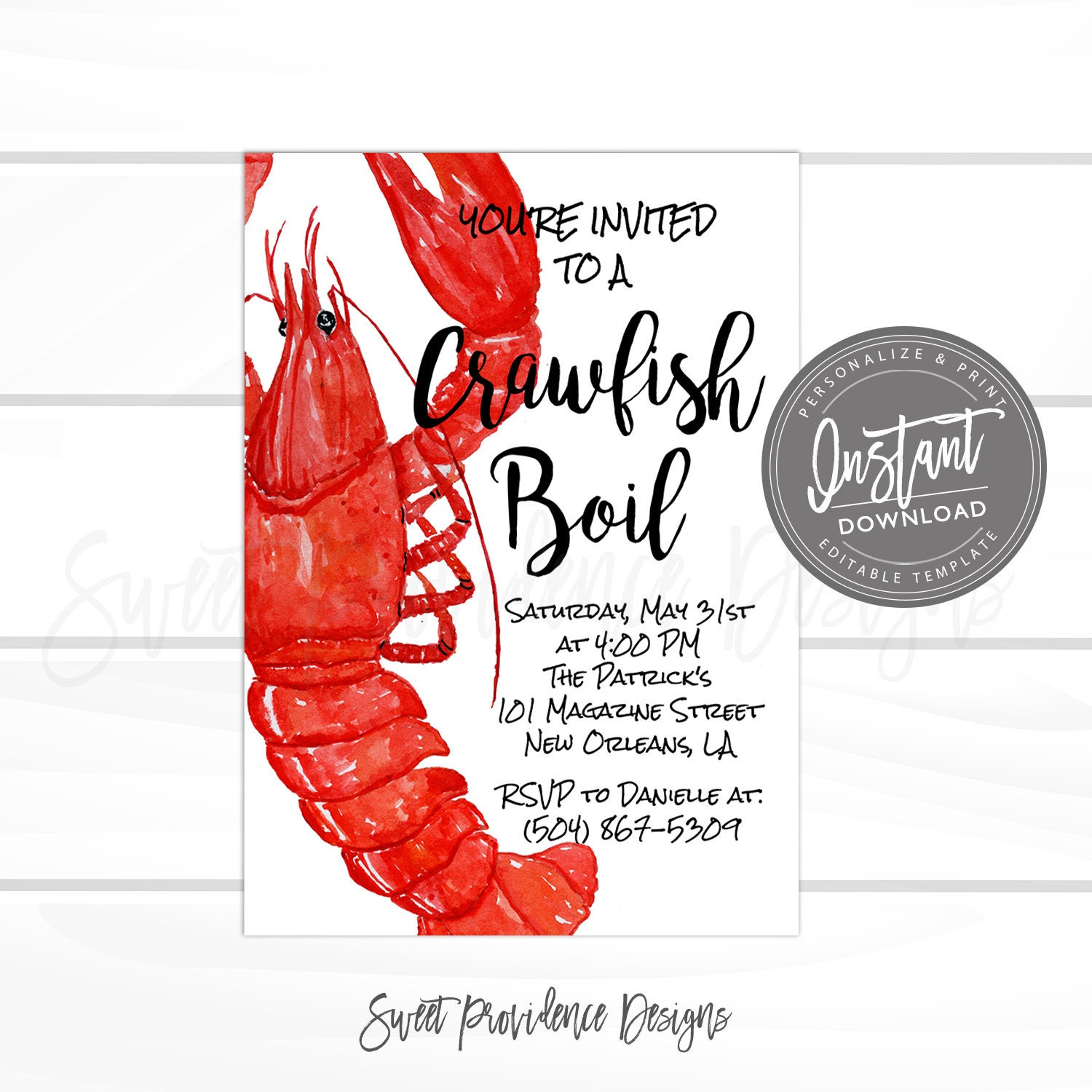 Crawfish Boil Invitation, Any Occassion Crawfish Boil Invitation pertaining to Free Printable Crawfish Boil Invitations