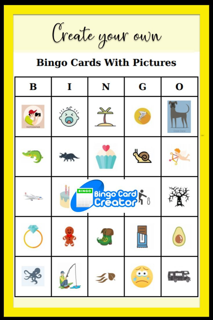 Create Your Own Bingo Cards pertaining to Making Bingo Cards with Pictures