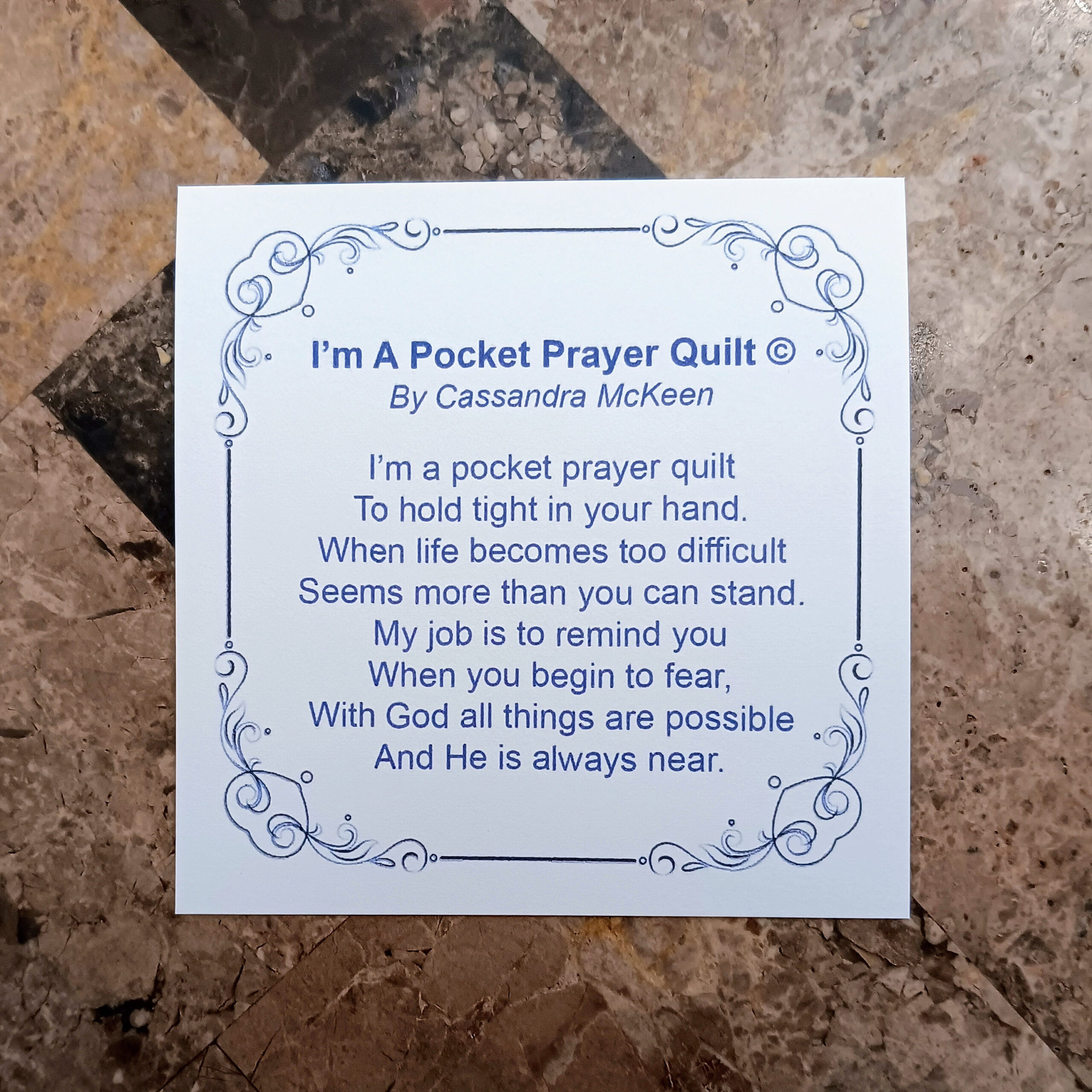 Cross Pocket Prayer Quilt With &amp;amp; Back Pocket For Prayer Cards 4 within Free Printable Pocket Prayer Quilt Poem