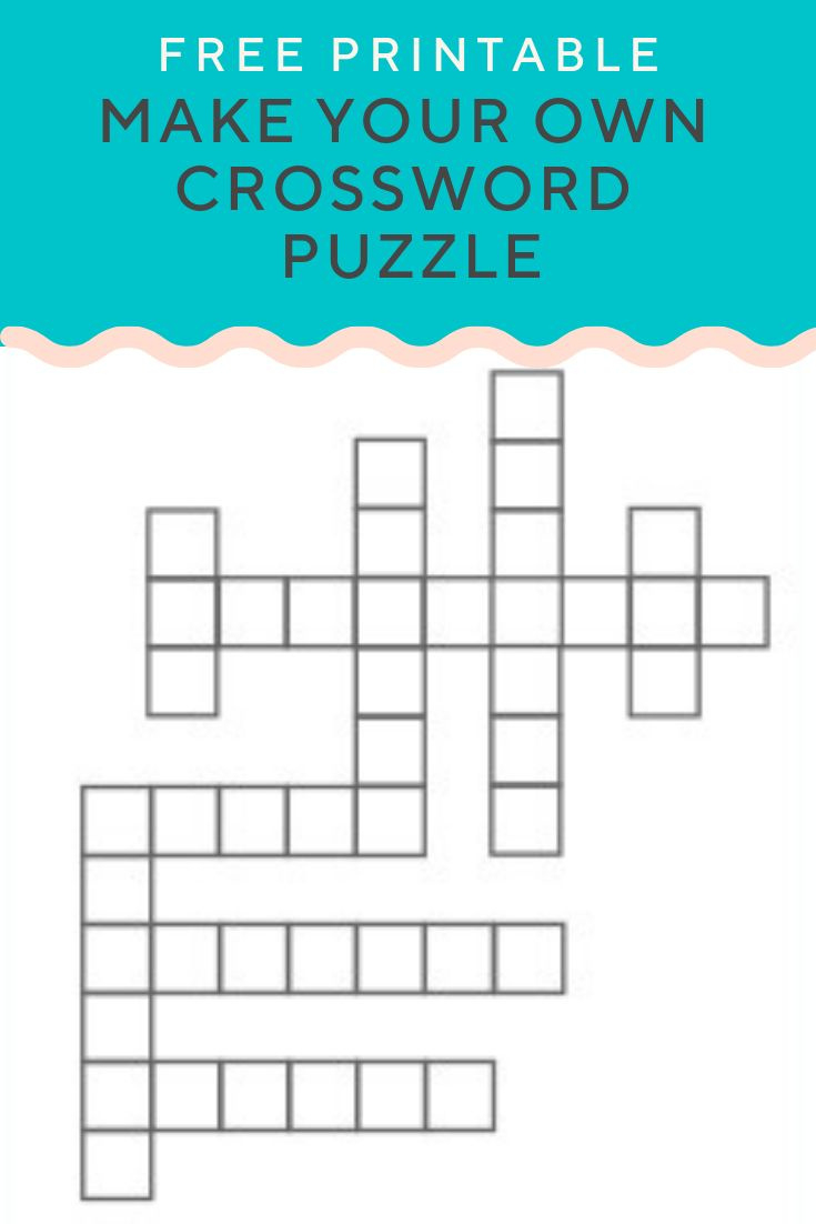 Crossword Puzzle Reading Worksheet Generator for Make Your Own Crossword Puzzle Free Printable