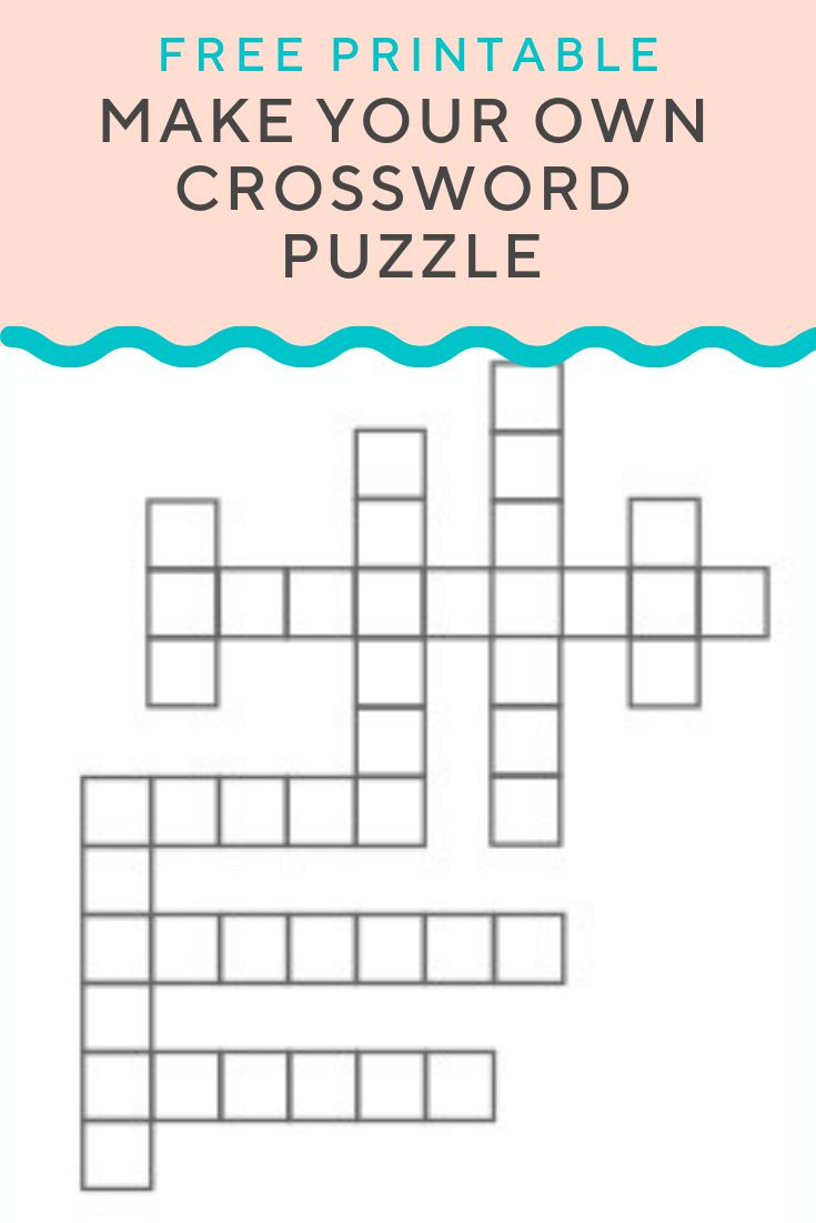 Crossword Puzzle Reading Worksheet Generator with regard to Make Your Own Crossword Puzzle Free Printable