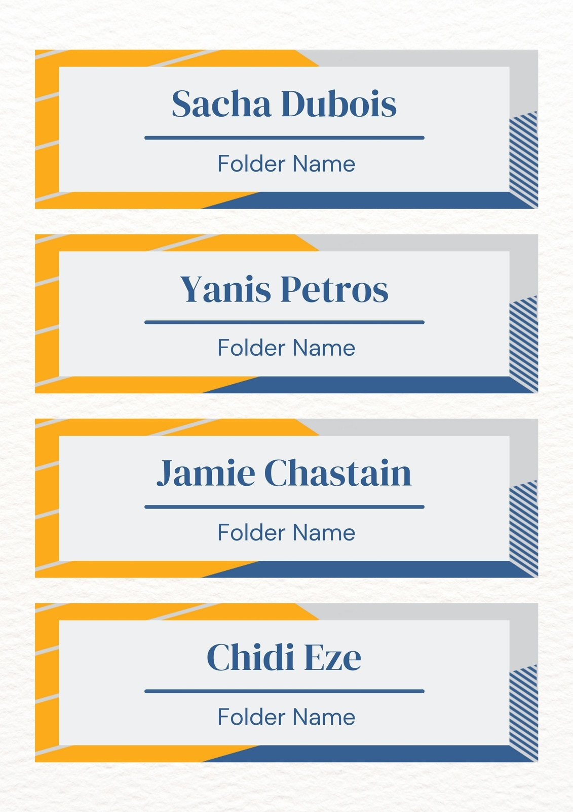 Customize 615+ Folder Labels Templates Online - Canva for Free Printable Folder Labels Template