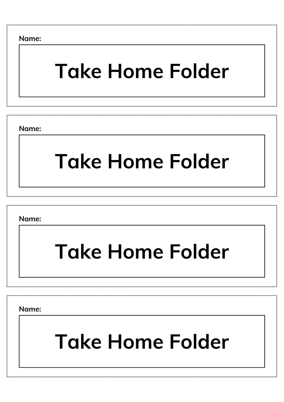 Customize 615+ Folder Labels Templates Online - Canva with Free Printable Folder Labels Template