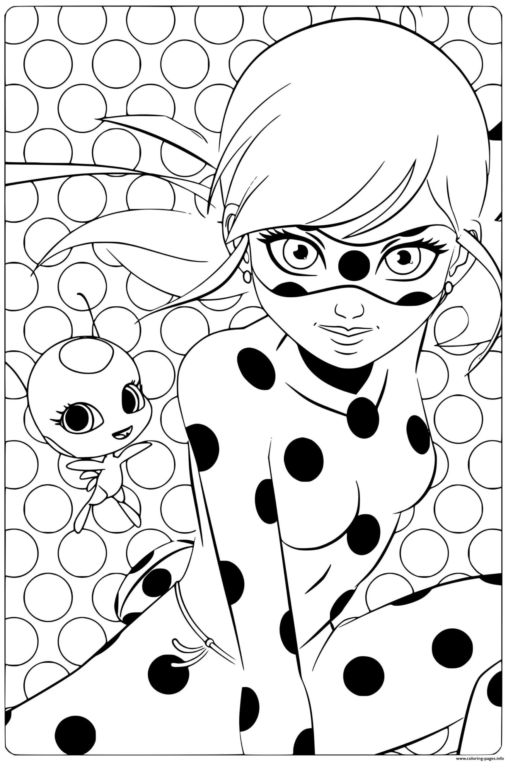 Cute Multibug Ladybug Coloring Page Printable inside Free Printable Miraculous Ladybug Coloring Pages