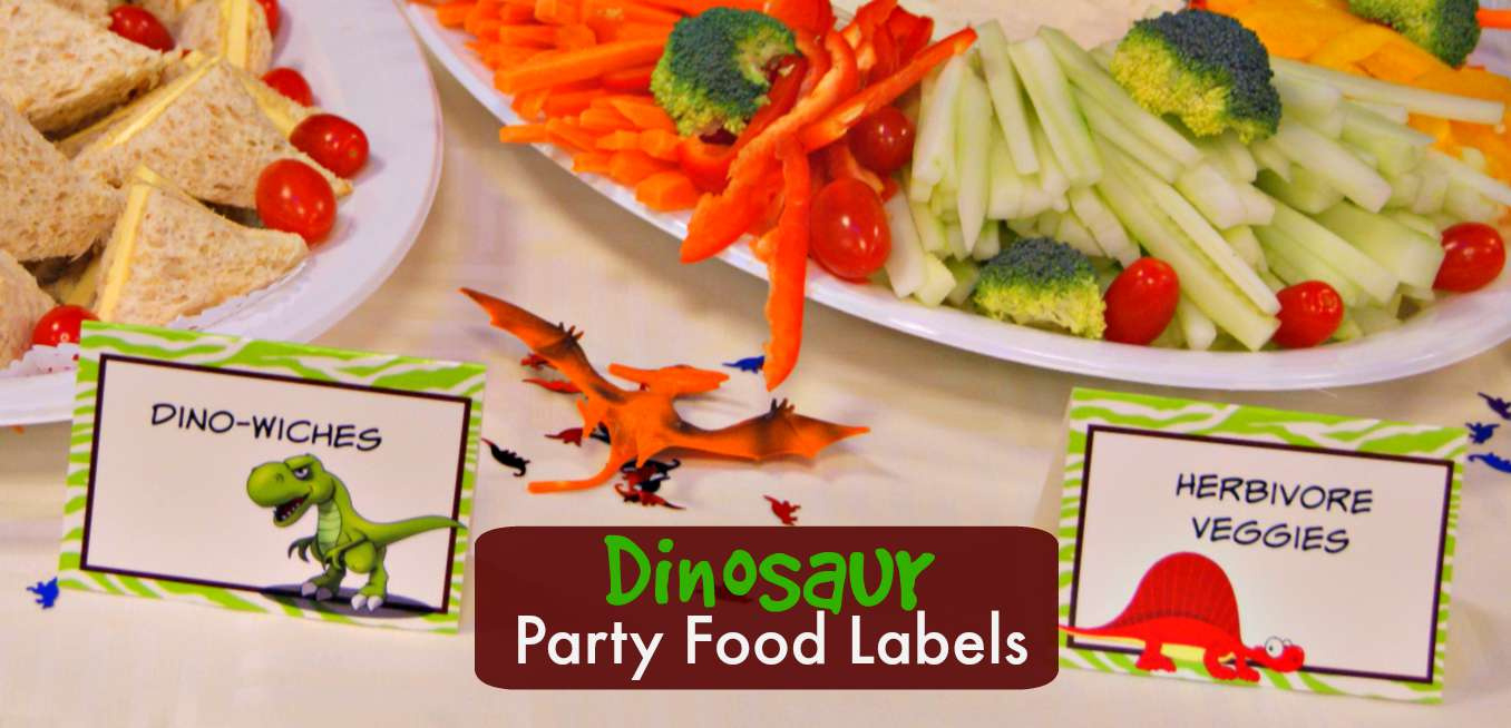 Dinosaur Party Printable &amp;#039;Food Labels&amp;#039; - Supermommy with regard to Dinosaur Party Free Printables