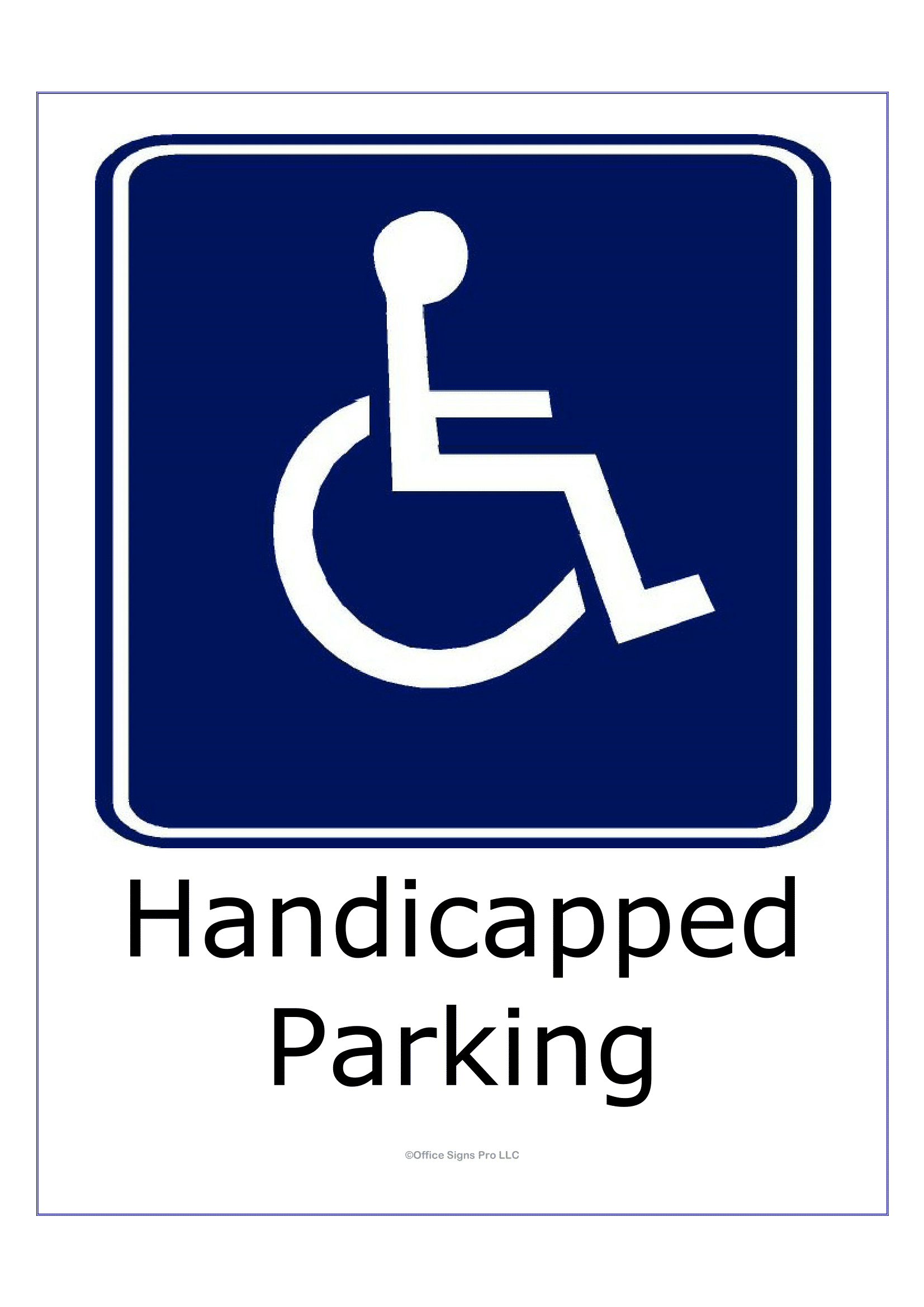 Disabled Parking Signs | Poster Template throughout Printable Disabled Parking Sign