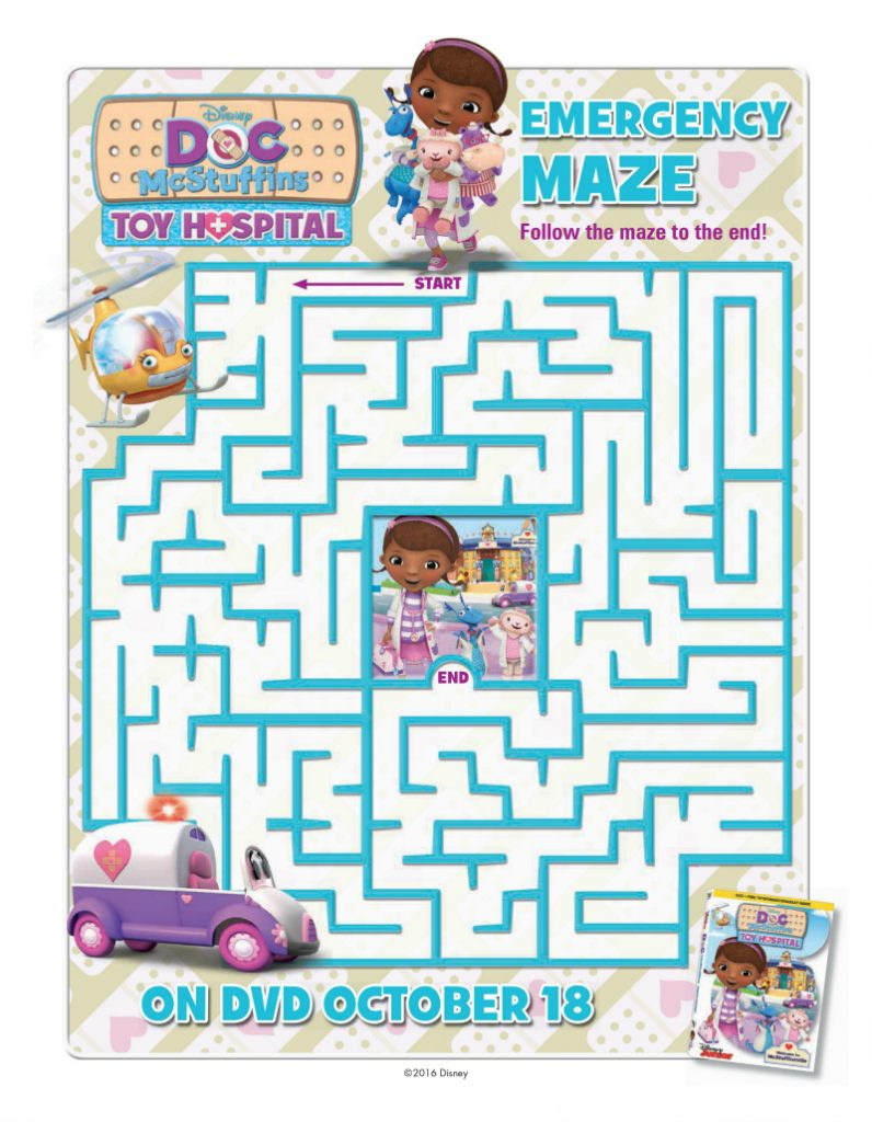 Disney Doc Mcstuffins Printable Maze - Mama Likes This for Free Printable Doc Mcstuffins