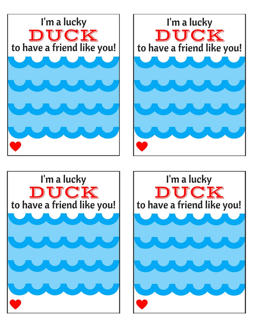 Diy Lucky Duck Valentine&amp;#039;S Day Card - Extreme Couponing Mom inside Free Lucky Duck Valentine Printable