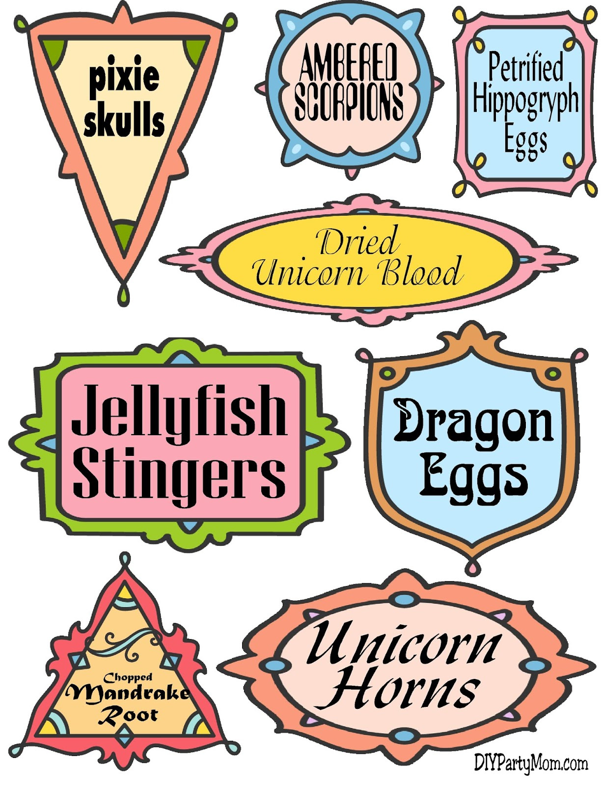 Diy Party Mom: 23 Candy Potion Ideas And Harry Potter Potion Label intended for Harry Potter Labels Printable Free
