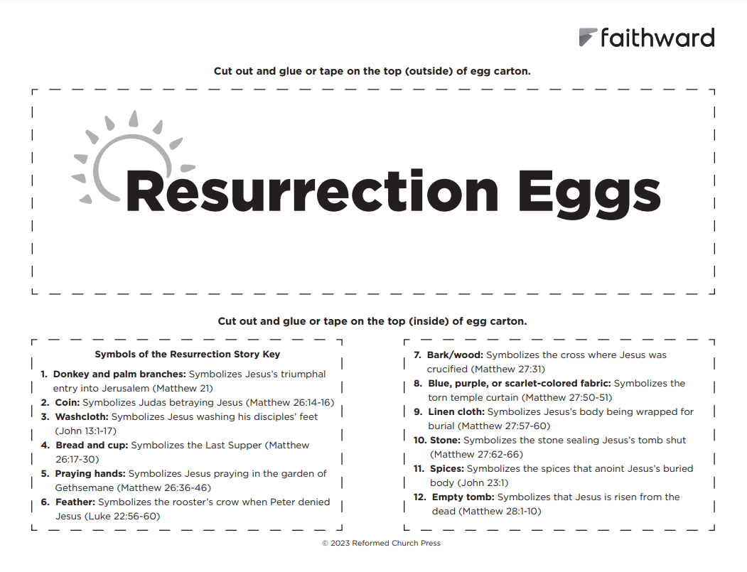 Diy Resurrection Eggs For Holy Week | Faithward for Free Printable Resurrection Eggs Story Printable