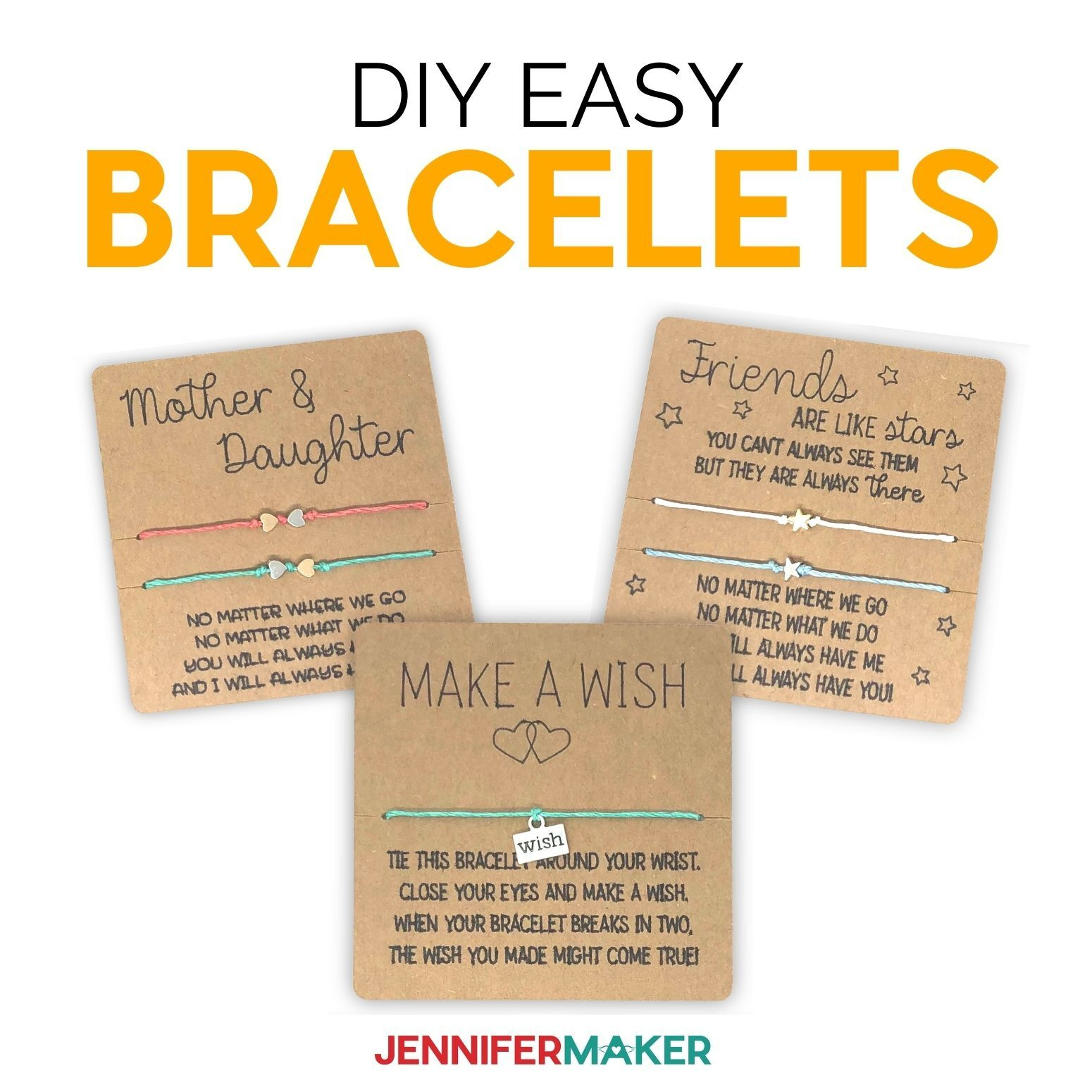 Diy Wish Bracelets: Easy Gifts For Classmates &amp;amp; Friends - Jennifer within Free Printable Bracelet Cards