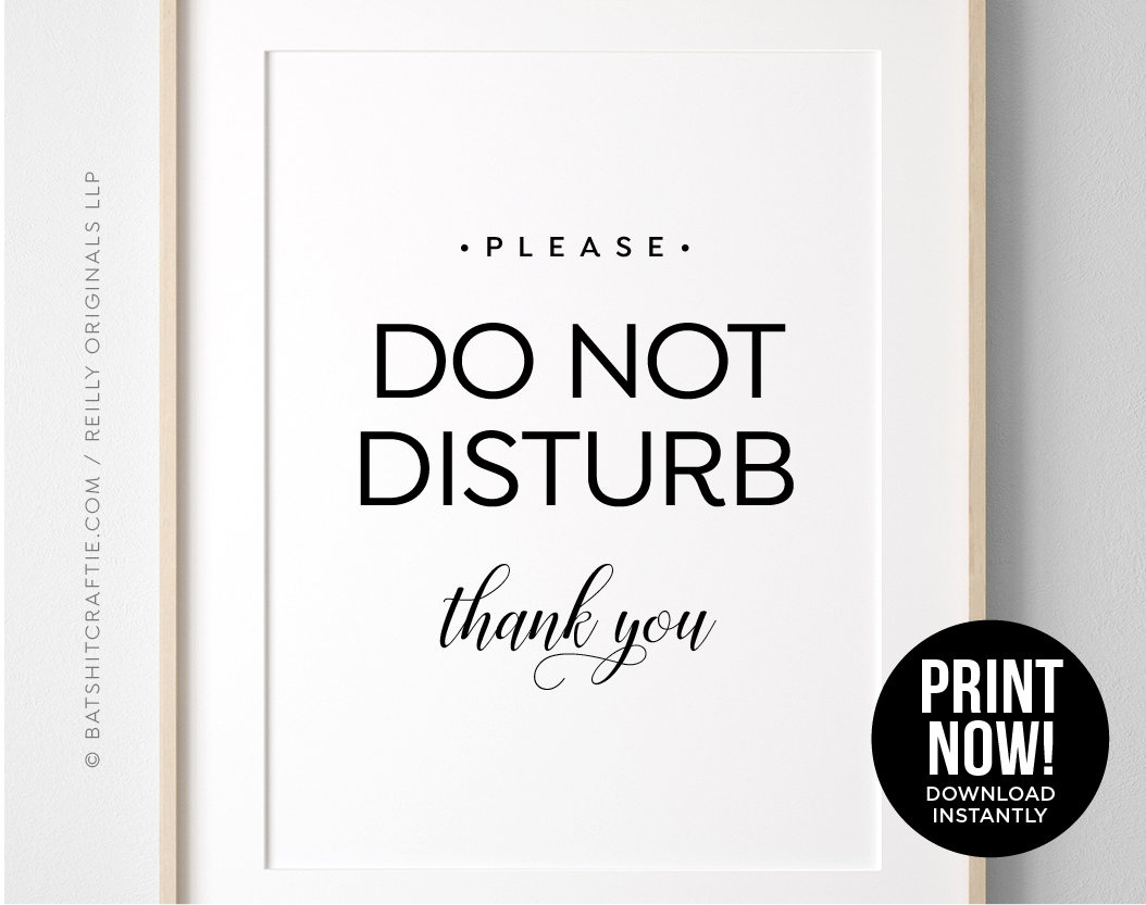 Do Not Disturb Printable Sign Elegant Modern Design For Home Or inside Do Not Disturb Sign For Office Printable