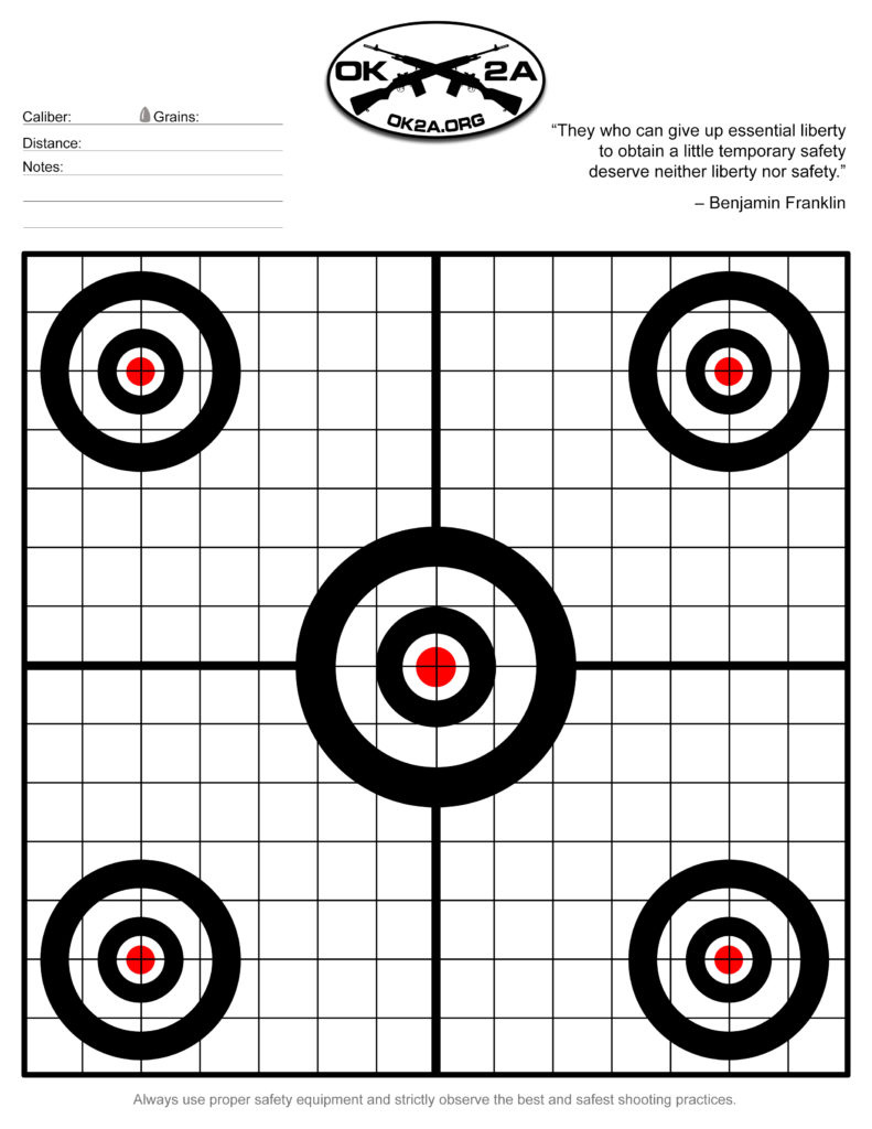 Download Printable Targets Here | Oklahoma 2Nd Amendment Association with regard to Printable Rifle Targets Free