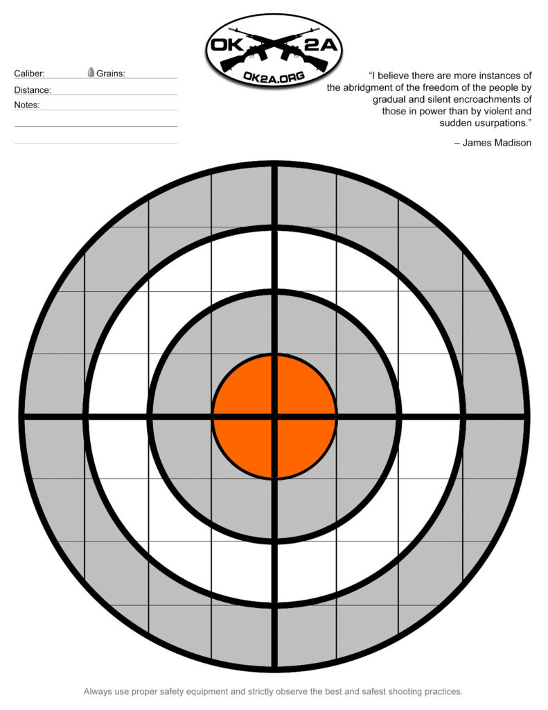 Download Printable Targets Here | Oklahoma 2Nd Amendment Association within Free Rifle Targets Printable