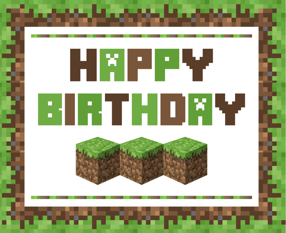 Download These Awesome Free Minecraft Party Printables! | Catch My for Free Minecraft Birthday Printables