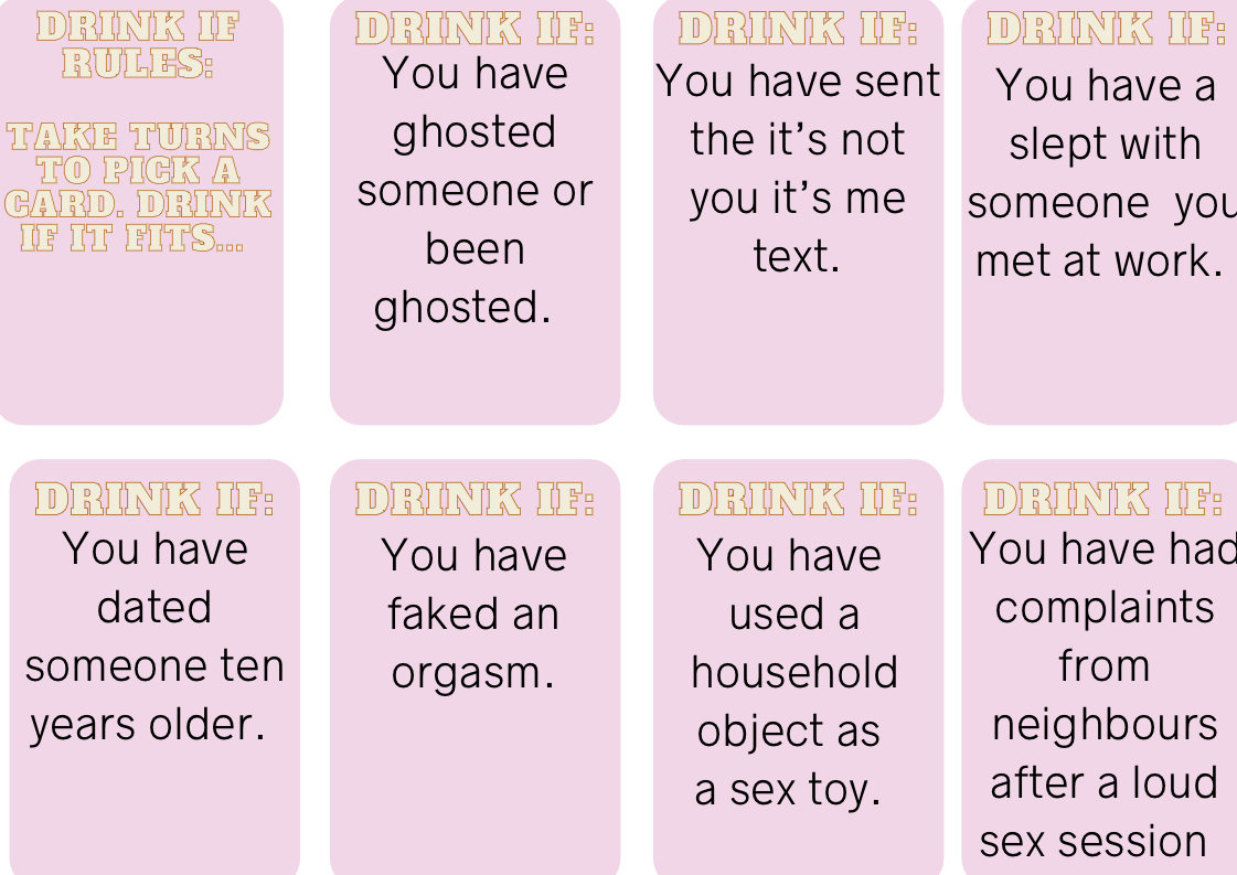 Downloadable And Printable Drinking Card Games Over 18’S: Drink If regarding Printable Drinking Card Games