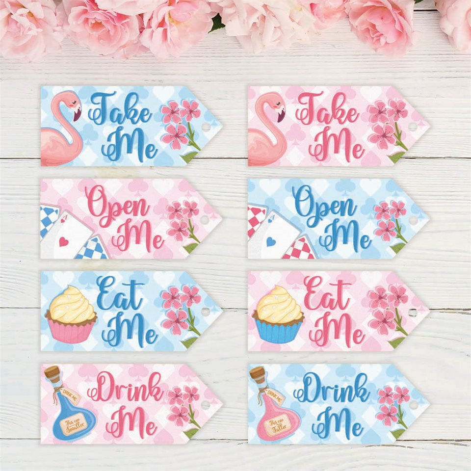 Dreamy Alice In Wonderland Party Tags for Free Printable Alice In Wonderland Drink Me Labels Printable