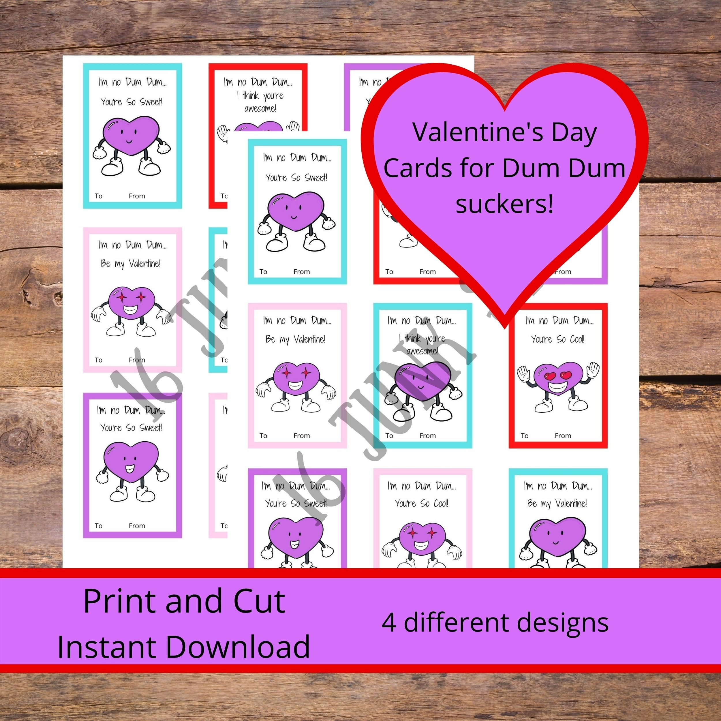 Dum Dum Holder Valentine&amp;#039;S Day Cards / Printable Valentines with Dum Dum Valentine Printable