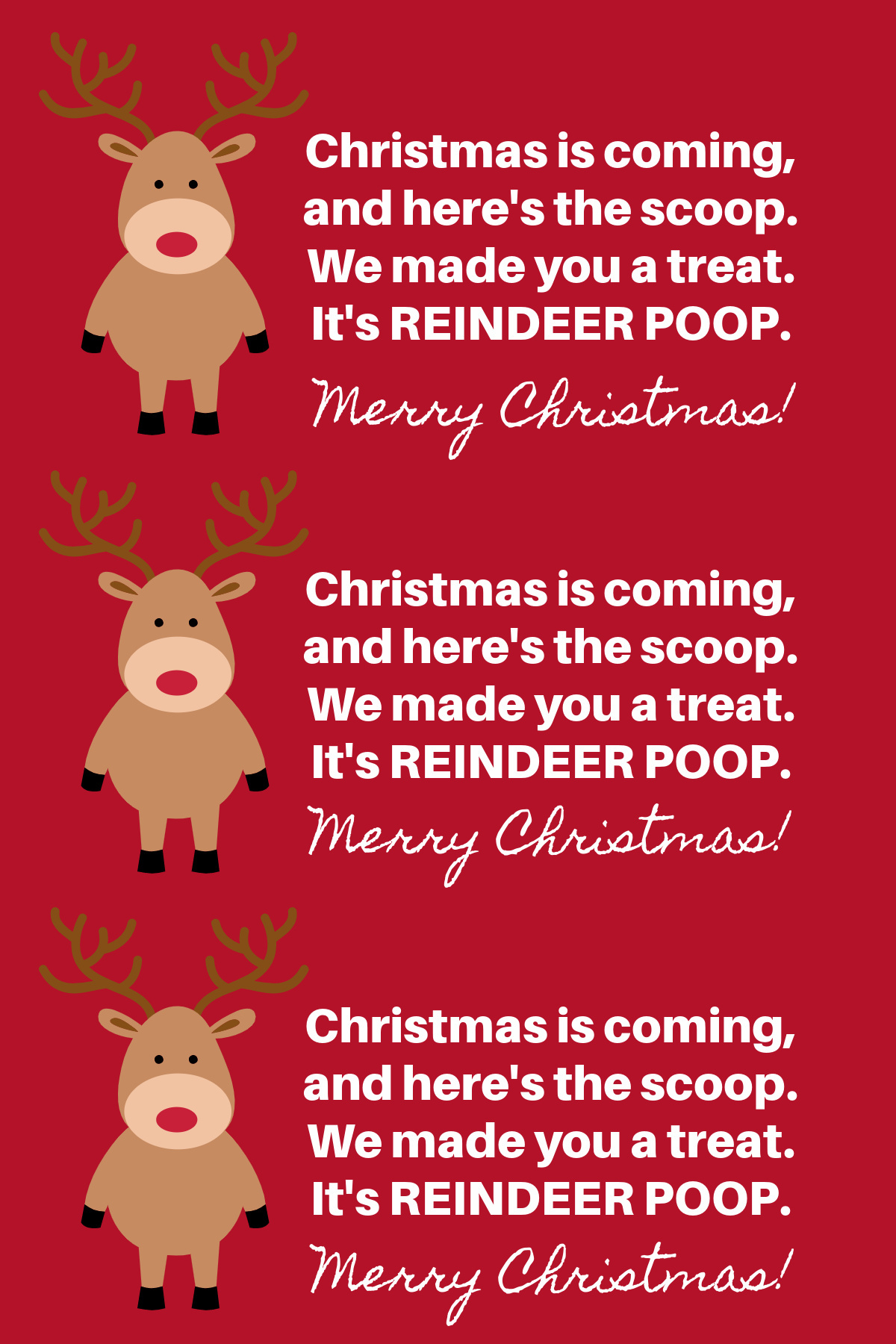 East Coast Mommy: Reindeer Poop Cookies With Free Printable regarding Reindeer Poop Labels Free Printables