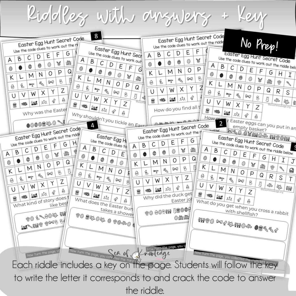 Easter Escape Room Printable Riddles [Secret Code] regarding Easter Escape Room Free Printable