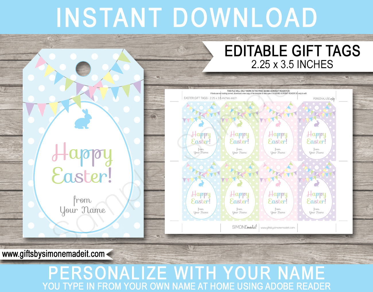 Easter Gift Tags within Easter Gift Tags Free Printable