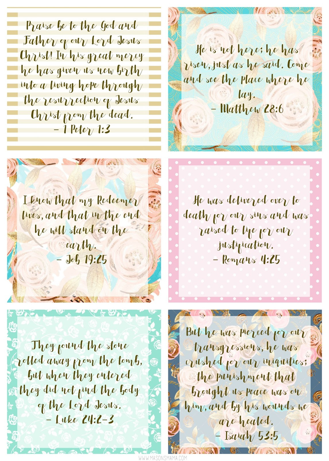 Easter Scripture Cards} - Hall Around Texas intended for Printable Free Printable Easter Verses For Cards