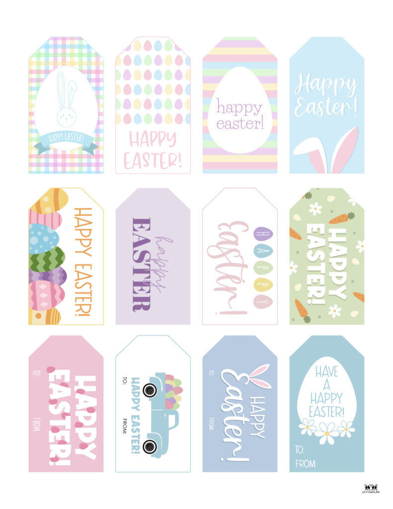 Easter Tags - 300 Free Printable Gift Tags | Printabulls inside Free Easter Tags Printable