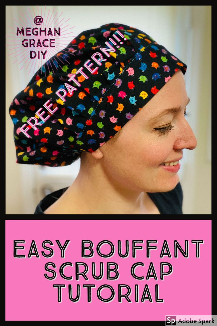 Easy Bouffant Scrub Cap Tutorial With Free Pattern regarding Printable Bouffant Scrub Hat Pattern Free