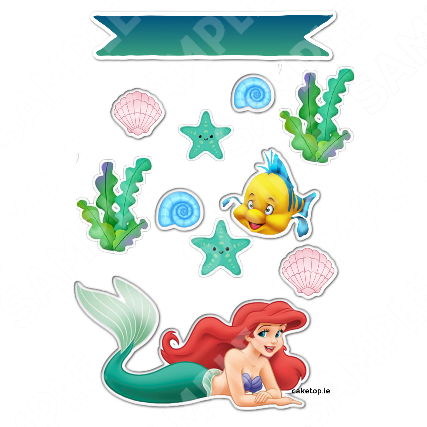 Edible Cake Toppers Ireland | High Quality Easy Peel Toppers pertaining to Free Printable Little Mermaid Cake Topper Printable