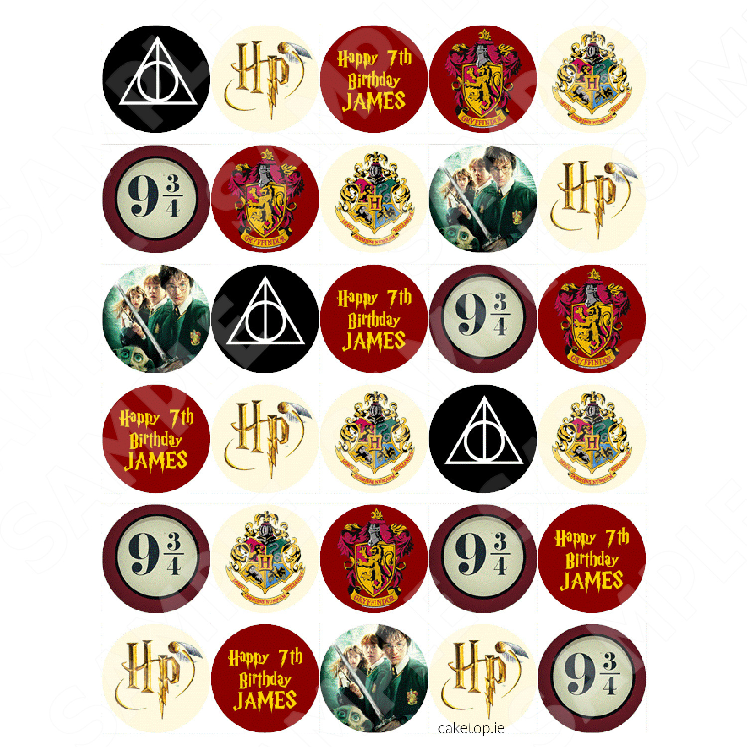 Edible Cake Toppers Ireland | High Quality Easy Peel Toppers with regard to Printable Harry Potter Cupcake Toppers