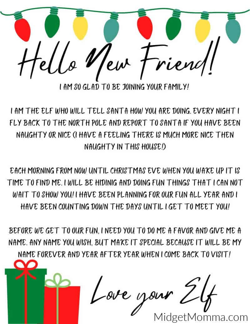 Elf On The Shelf Arrival Letter. Free Elf On The Shelf Printable in Elf Welcome Letter Free Printable