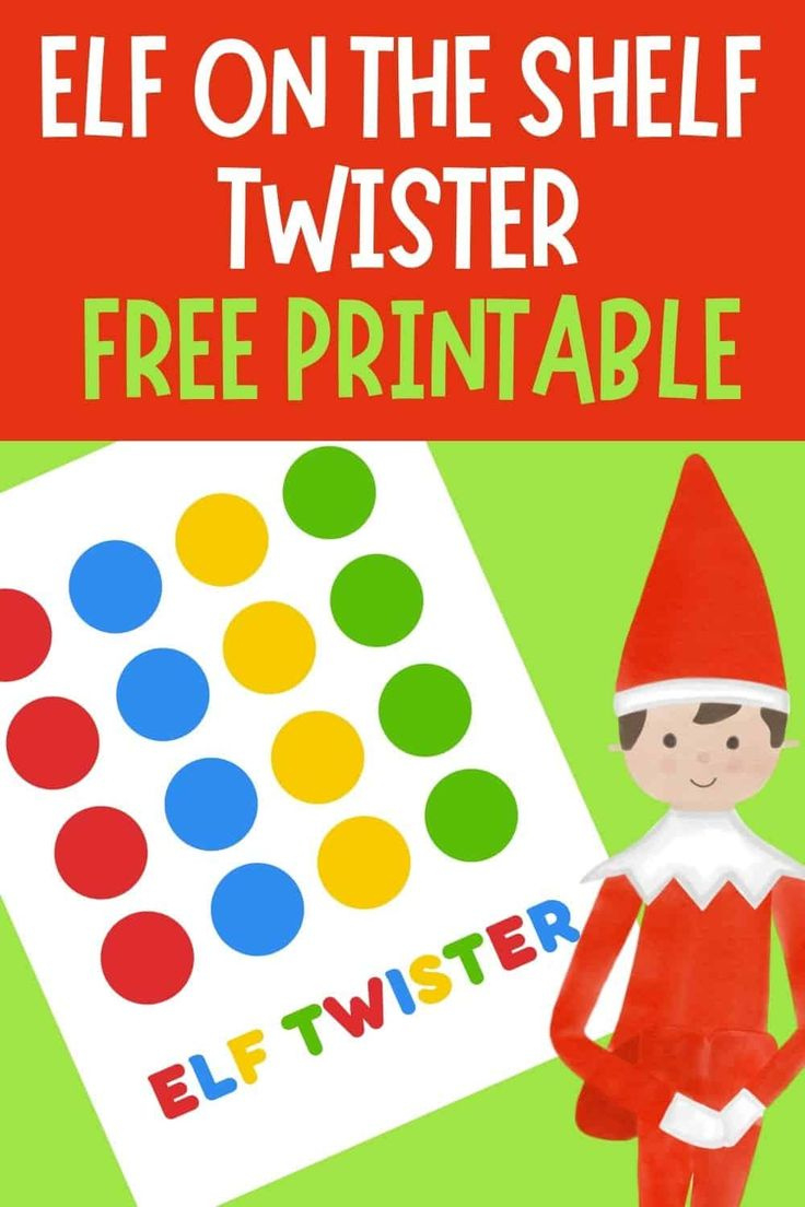 Elf Twister Free Printable inside Elf Twister Free Printable